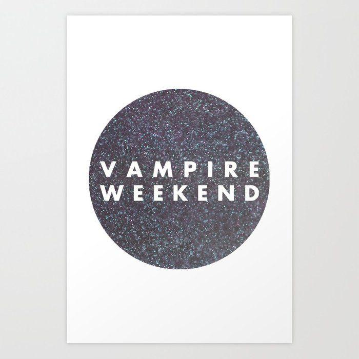 Vampire Weekend Logo - Vampire Weekend glitters logo Art Print by elianne | Society6