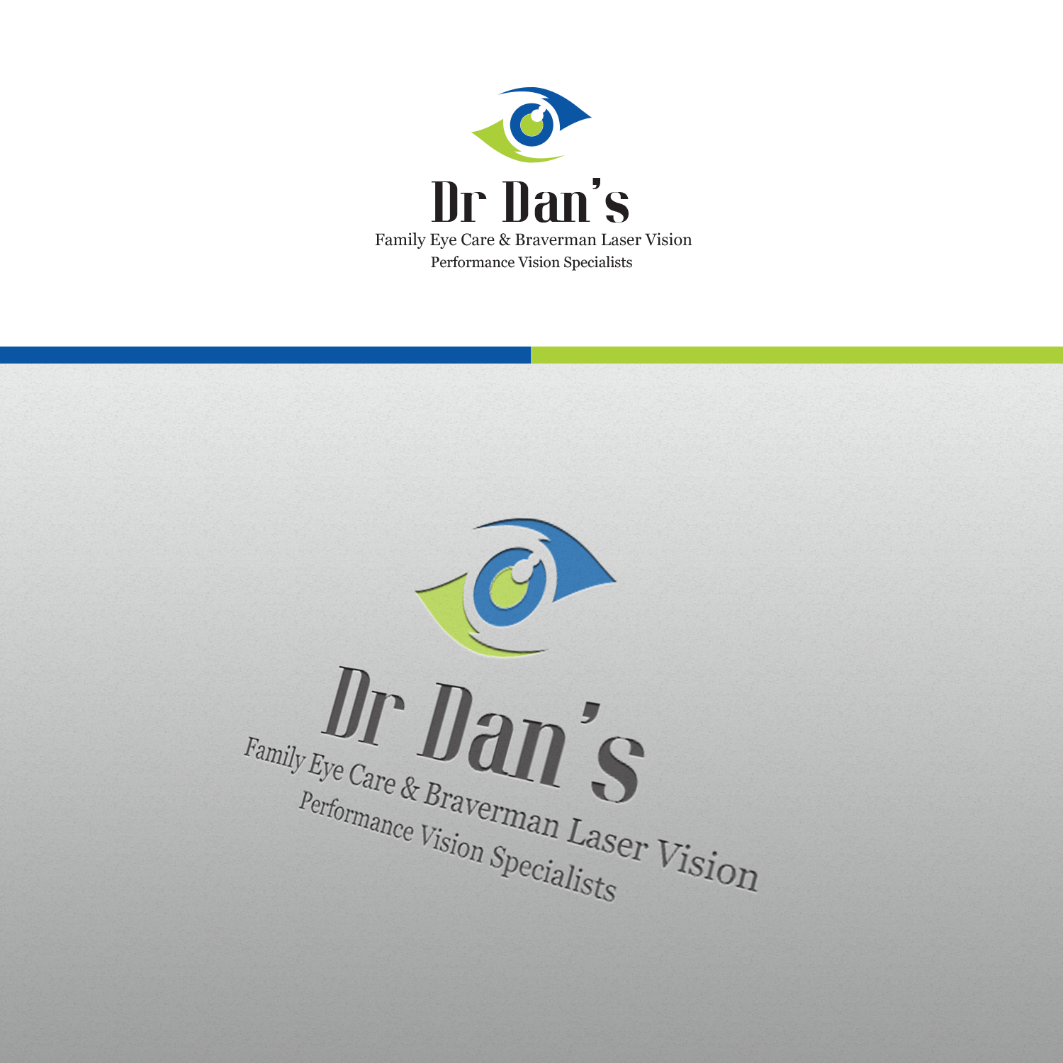 Performance Printing Logo - Elegant, Playful Logo Design for Dr Dan's Family Eye Care ...