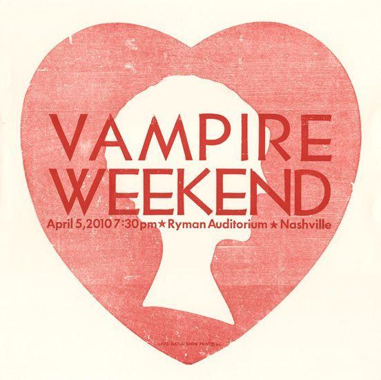 Vampire Weekend Logo - Vampire Weekend Show Print. Home Apartment Dorm. Poster