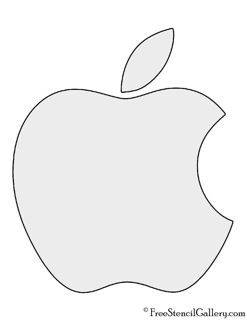 2016 New Apple Logo - Apple Logo Stencil | Free Stencil Gallery