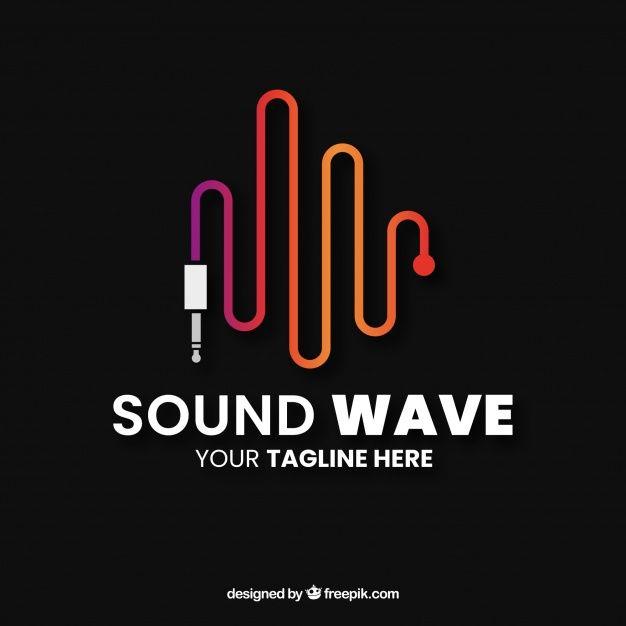 Sound Wave Logo - Sound wave logo with flat design Vector | Free Download