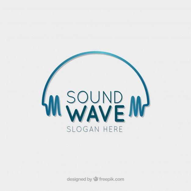 Sound Wave Logo - Sound wave logo with flat design Vector