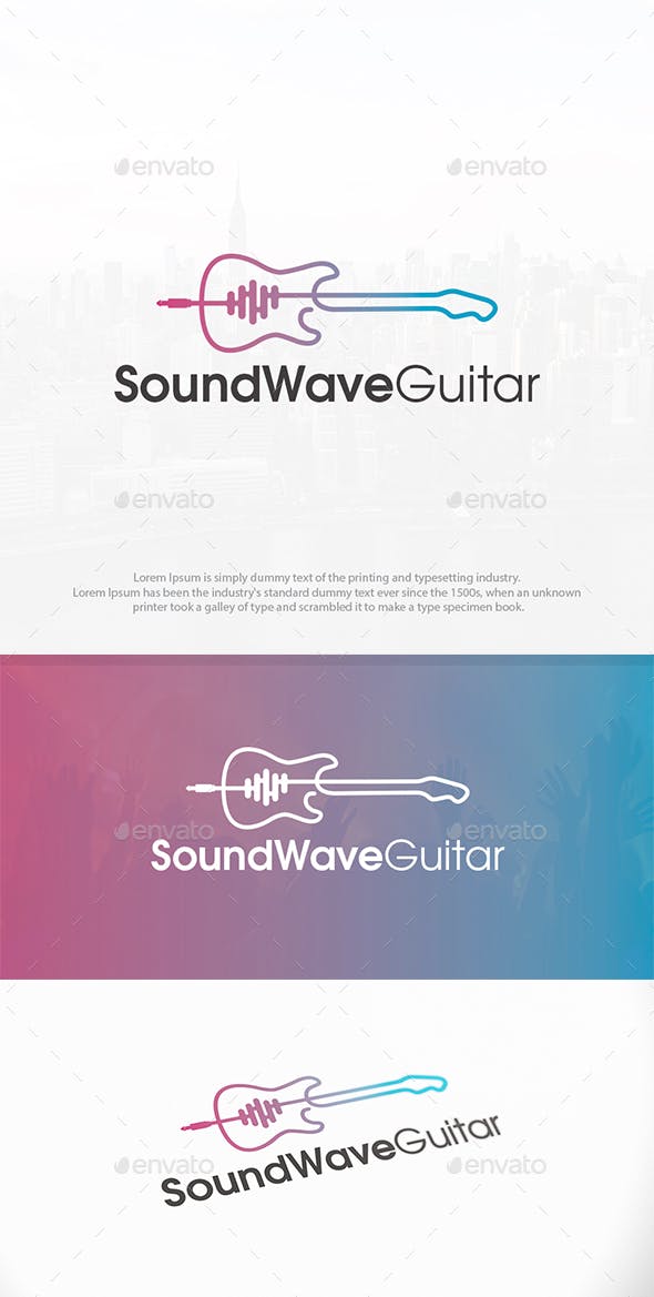 Sound Wave Logo - Guitar Sound Wave Logo