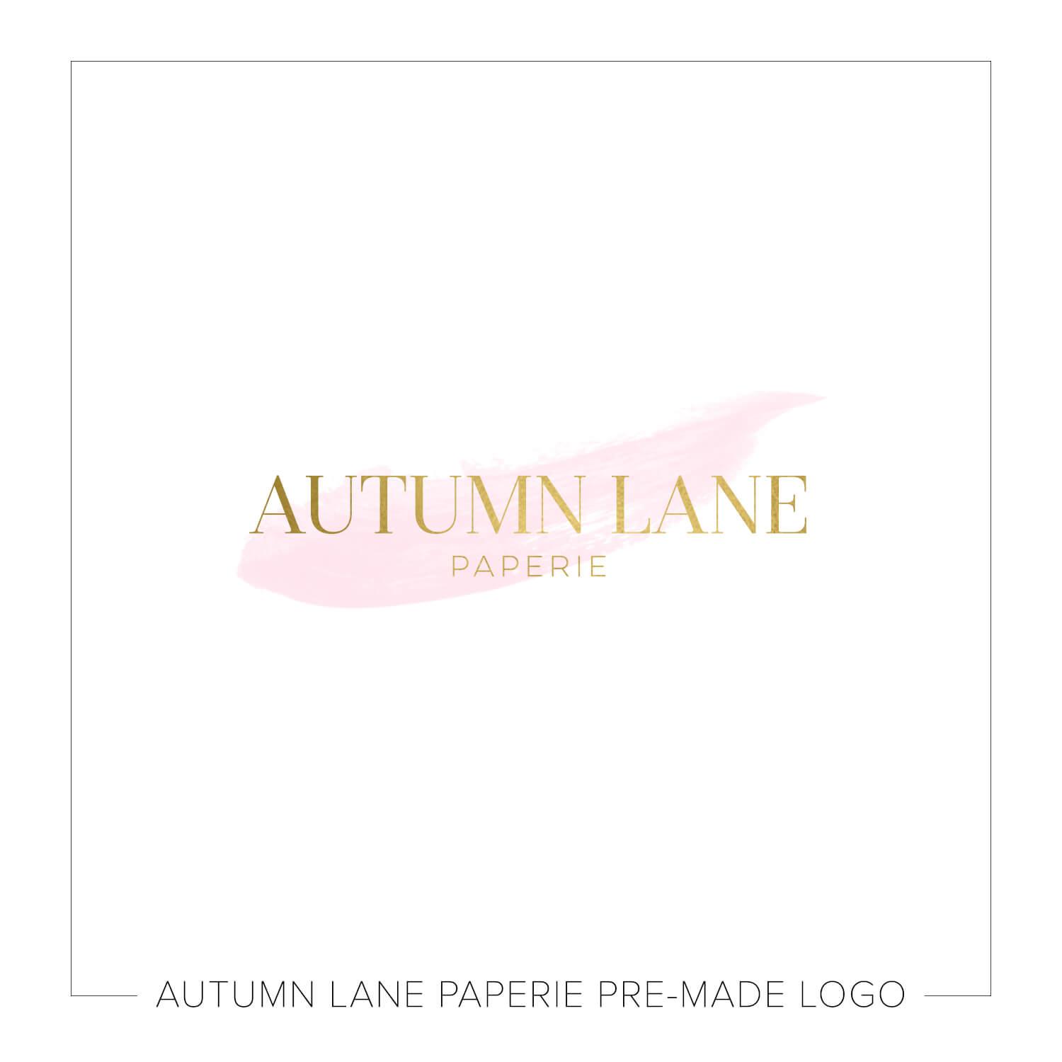 Blush Logo - Gold & Blush Simple Logo J73 | Autumn Lane Paperie