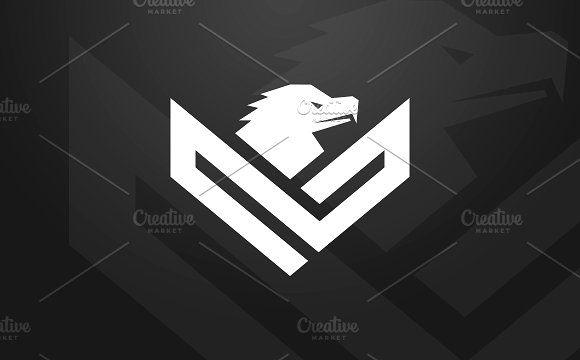 And White Black Chevronlogo Logo - Eagle Chevron Logo Logo Templates Creative Market