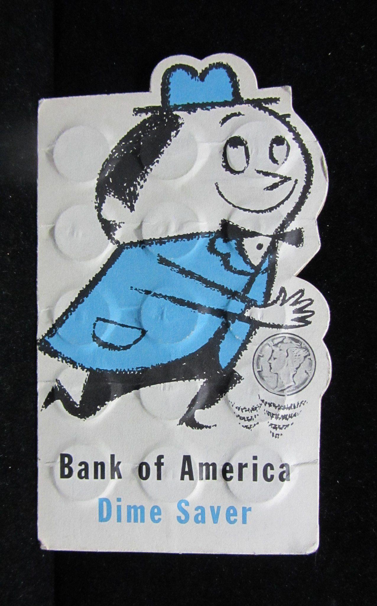Vintage Bank of America Logo - VINTAGE BANK OF AMERICA DIME SAVER BOOKLET WITH THIRTY 90% SILVER