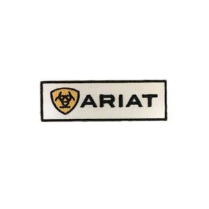 Ariat Logo - Unisex Ariat Logo Embroidered Hat Patch Sticker, White Black Gold