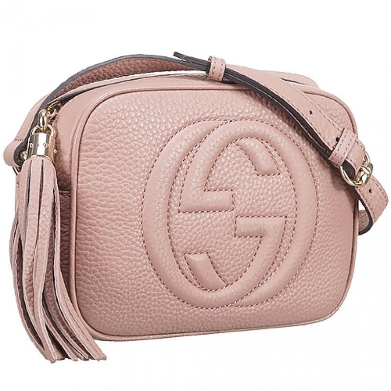 Cute Gucci Logo - Gucci Soho Disco Cute Light Pink Interlocking GG Logo Fashion Fake