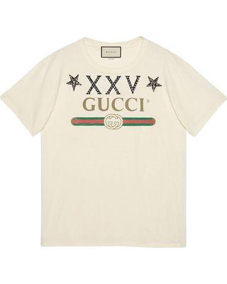 Cute Gucci Logo - cute e8a34 f152f gucci logo shooting stars embellished cotton jersey