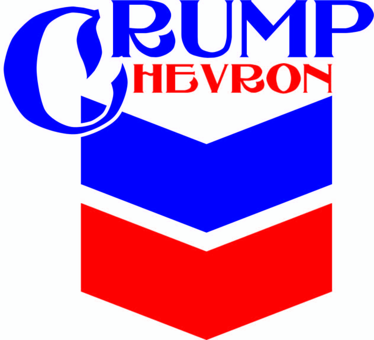 Blue and Red Chevron Logo - Crump Chevron - Riggins Idaho