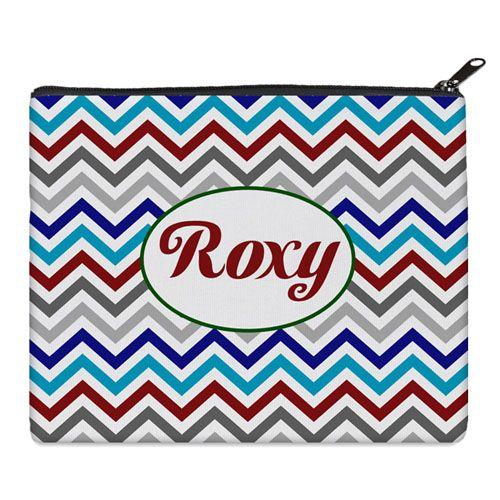 Blue and Red Chevron Logo - Print Your Own Grey Blue Red Chevron Bag (8 X 10 Inch)