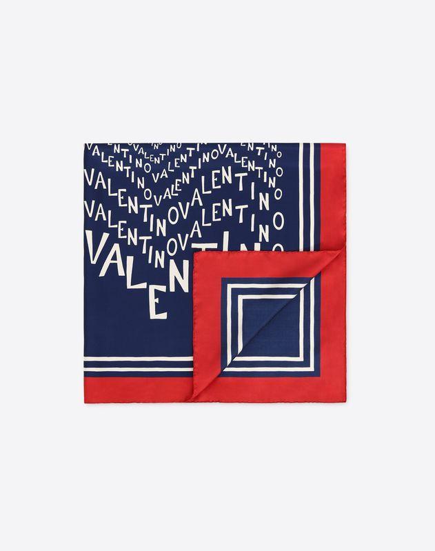 Blue and Red Chevron Logo - Valentino Chevron logo print scarf for Woman | Valentino Online Boutique