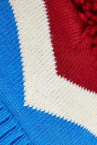Blue and Red Chevron Logo - Buy Blue/Red Chevron Pom Beanie (Older) from the Next UK online shop