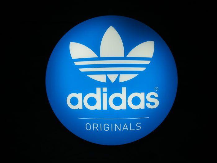 Adidas Originals Logo - Original Adidas originals logo electric sign, wall light, 35 cm - 20th ...