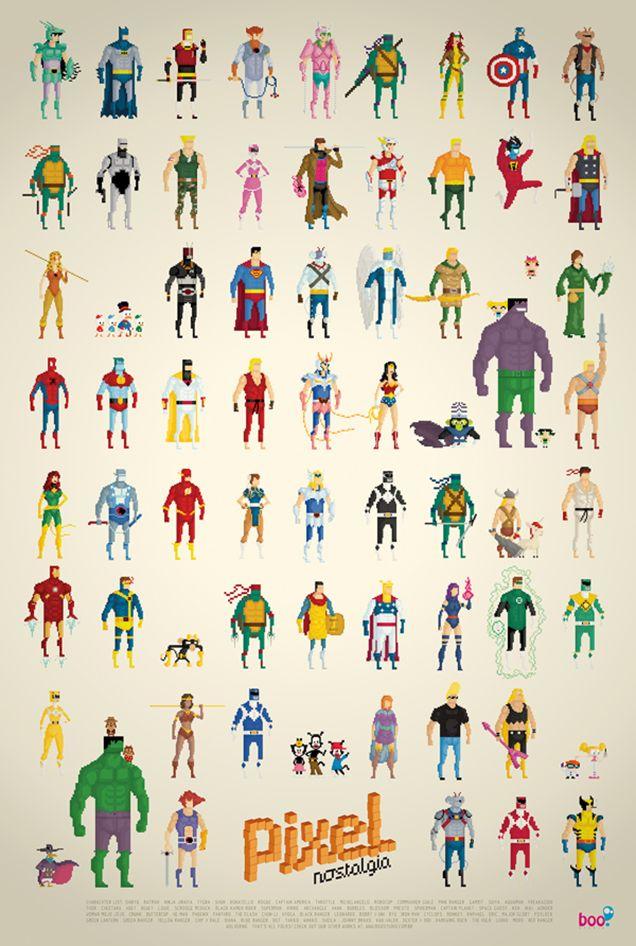 8-Bit Superhero Logo - 8 Bit Super Hero Poster Makes Me Dream Of Perfect Adventure Games