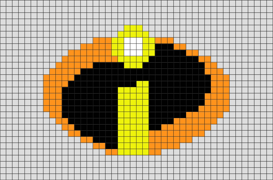 8-Bit Superhero Logo - The Incredibles Pixel Art | Brik Pixel Art Designs | Pixel Art, Art ...