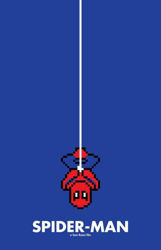 8-Bit Superhero Logo - 8 Bit Movie Posters