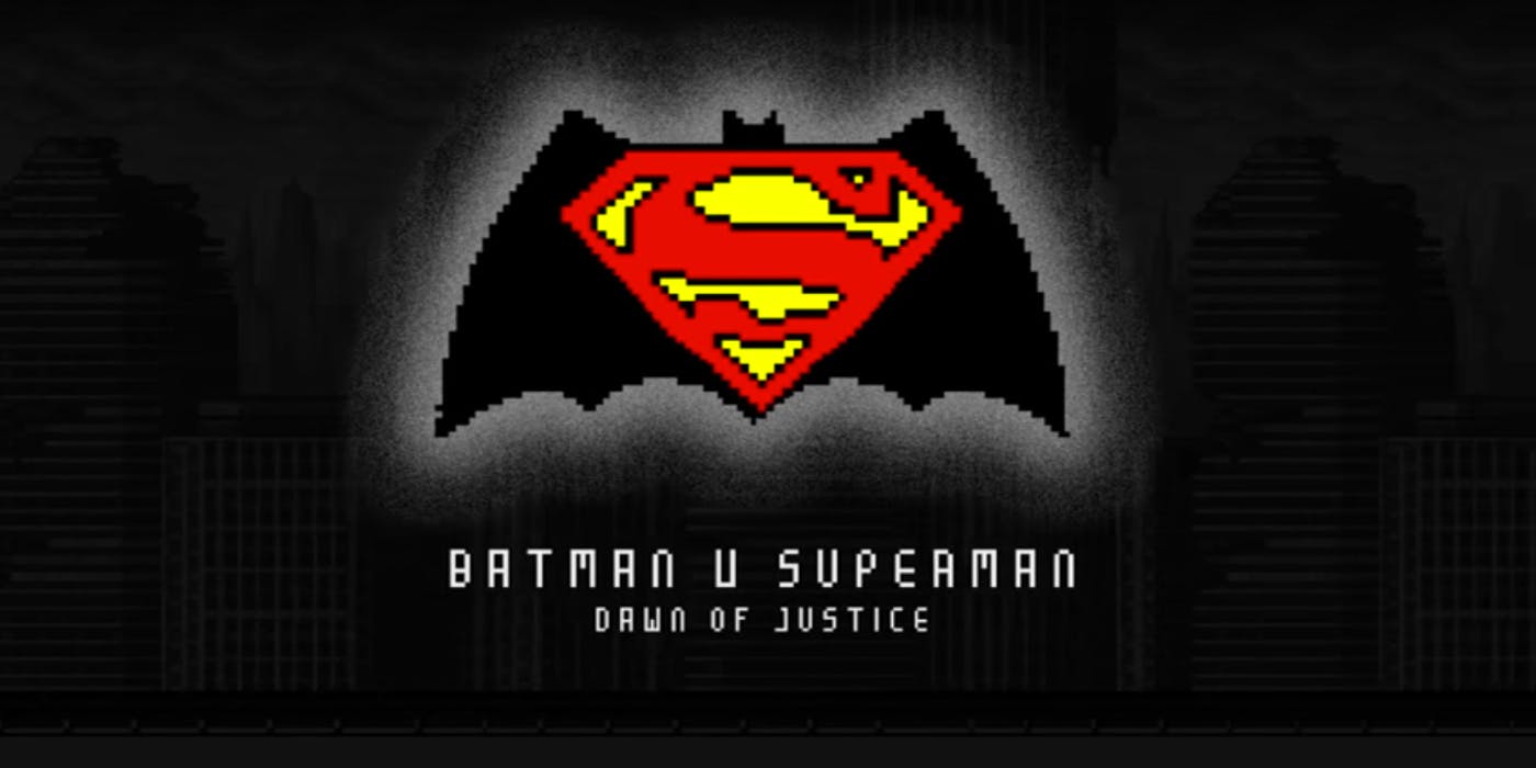 8-Bit Superhero Logo - Batman V Superman Gets The 8 Bit Game Treatment