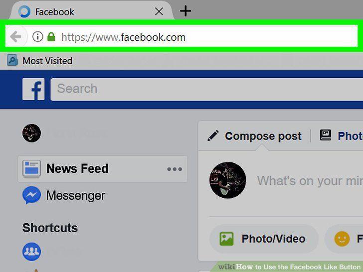 Gray Facebook Logo - How to Use the Facebook Like Button: 10 Steps (with Pictures)
