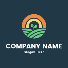 Green Blue Orange Logo - Free Agriculture Logo Designs | DesignEvo Logo Maker