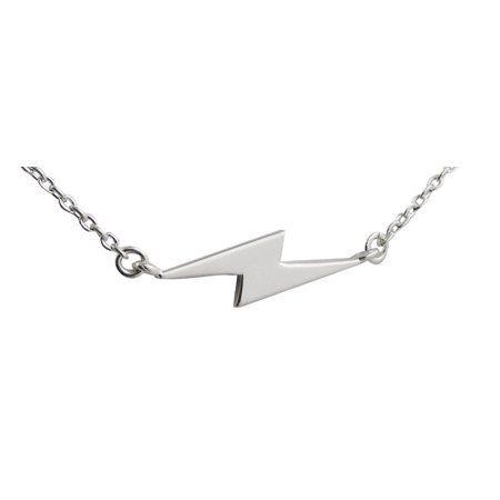 Sideways Lightning Bolt Logo - FashionJunkie4Life - Sterling Silver Sideways Lightning Bolt Pendant ...