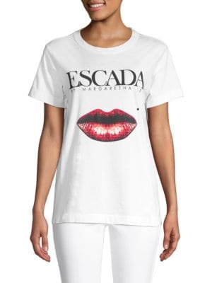 Escada Logo - Escada Sport Elabio Logo Tee In White | ModeSens