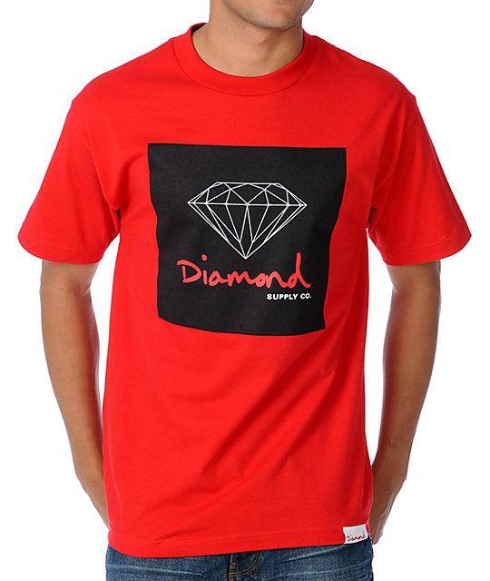 Red Diamond Supply Co Logo - Diamond Supply Co OG Sign Red T Shirt