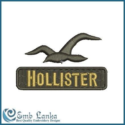 Hollister Bird Logo - Hollister Co Logo Embroidery Design | Emblanka.com