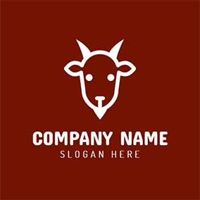 Red White and Animal Logo - Free Goat Logo Designs | DesignEvo Logo Maker