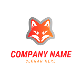 Red White and Animal Logo - Free Fox Logo Designs. DesignEvo Logo Maker