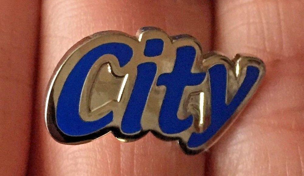 Blue City Logo - BIRMINGHAM-LEICESTER CUTOUT BLUE CITY LETTERS ENAMEL PIN BADGE | eBay
