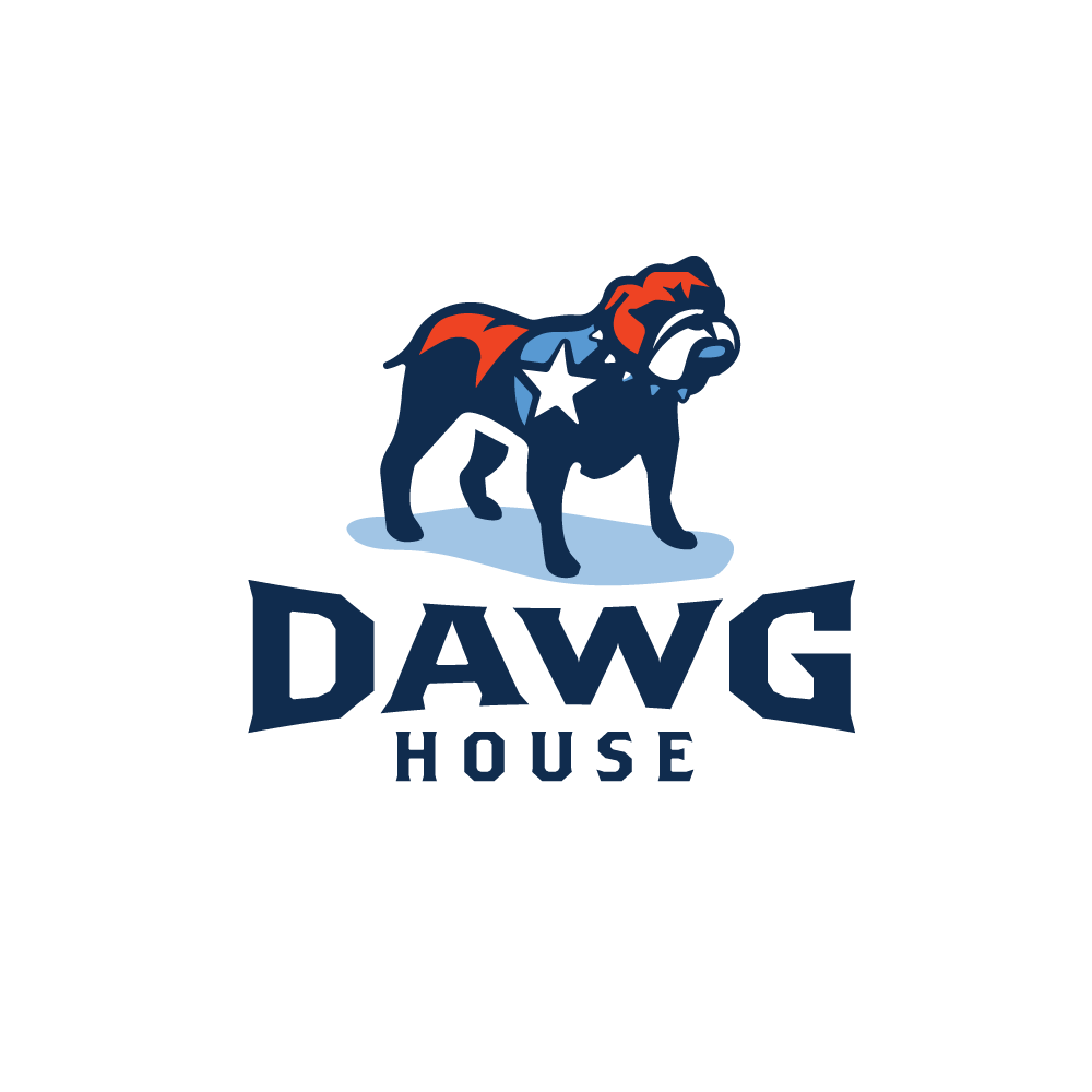 Red White and Animal Logo - For Sale: Dawg House Boxer Dog Logo Design | Logo Cowboy