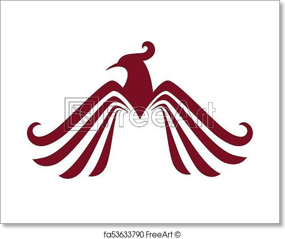 Phoenix Bird Company Logo - Free art print of Phoenix bird or fantasy eagle logo template for ...