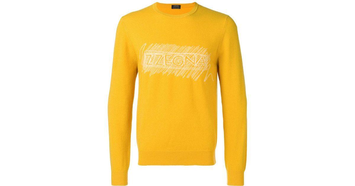 Yellow Z Logo - Z Zegna Logo Knit Jumper in Yellow for Men - Lyst