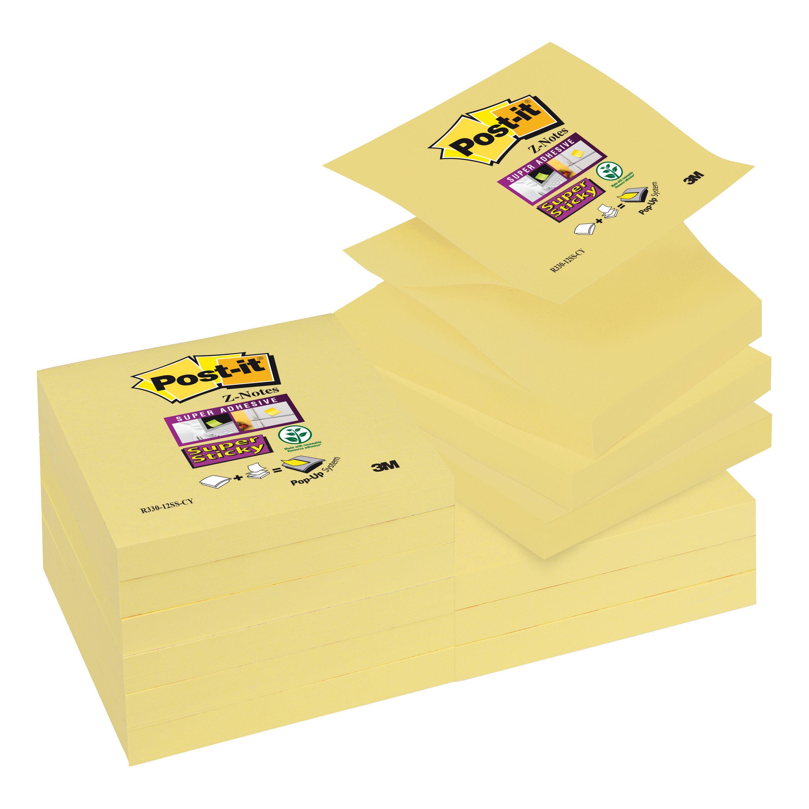 Yellow Z Logo - Post-it Super Sticky Z Notes 76x 76mm Canary Yellow Ref R330-12SS-CY ...
