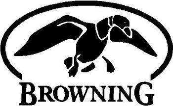 Browning Logo - Browning Logo, with a duck, Vinyl cut decal