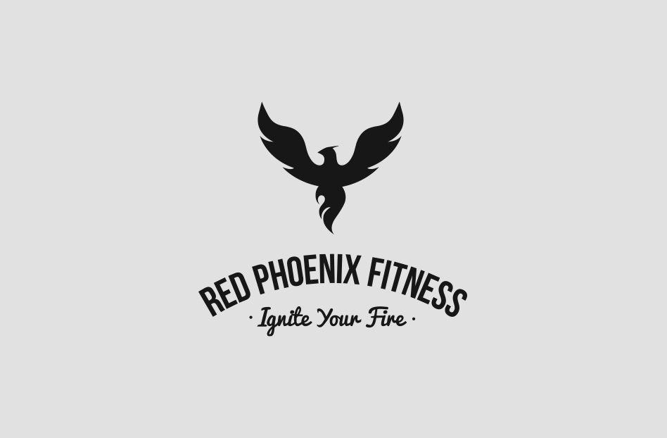 Red White and Animal Logo - Red Phoenix Fitness. Hausman Graphics is a graphic and web design