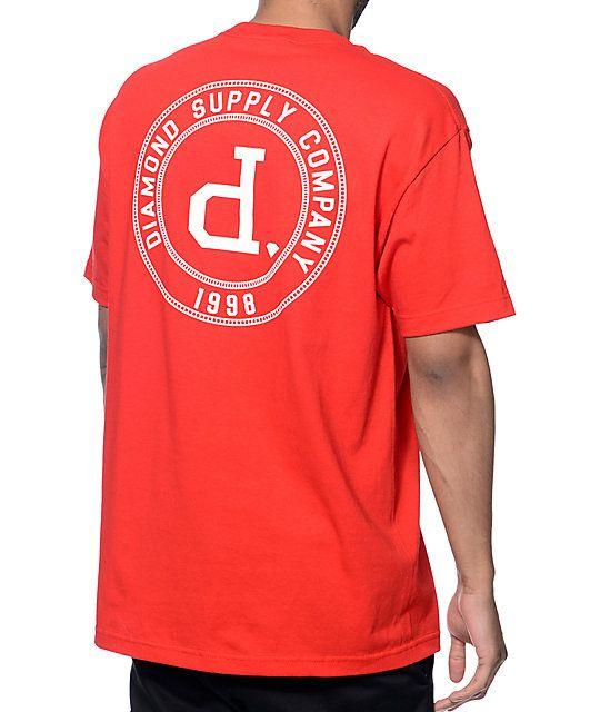 Red Diamond Supply Co Logo - Diamond Supply Co College Seal Red T-Shirt | Zumiez