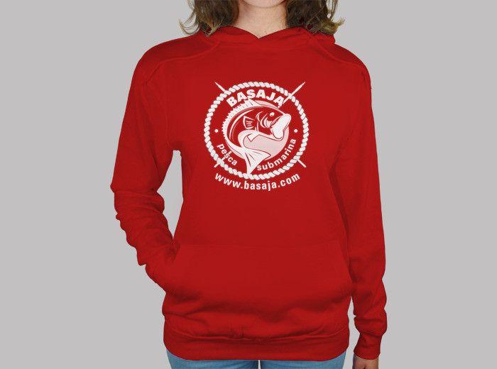 Red White and Animal Logo - girl sweater with hood, red white logo with white rope Hoody ...
