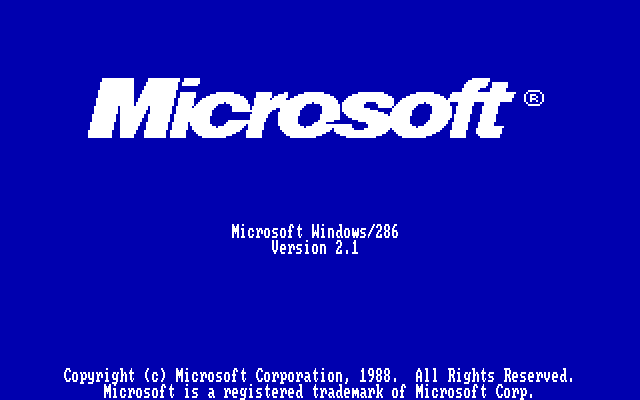 Windows 2.1 Logo - WinWorld: Windows 2.x Windows 286