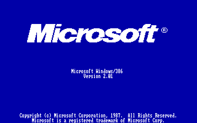 Windows 2.1 Logo - history Standard Mode: When did it first appear?