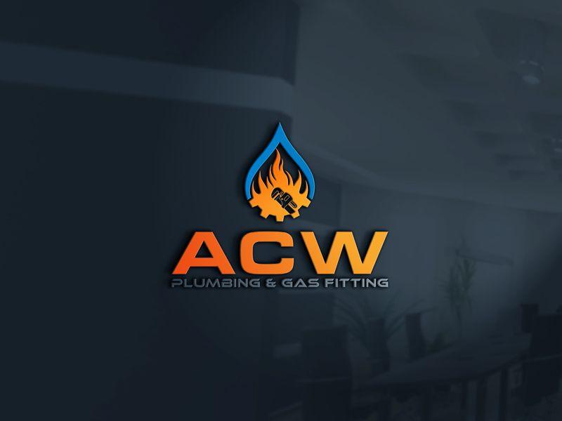 ACW Logo - Professional, Masculine, Plumbing Logo Design for ACW Plumbing & Gas