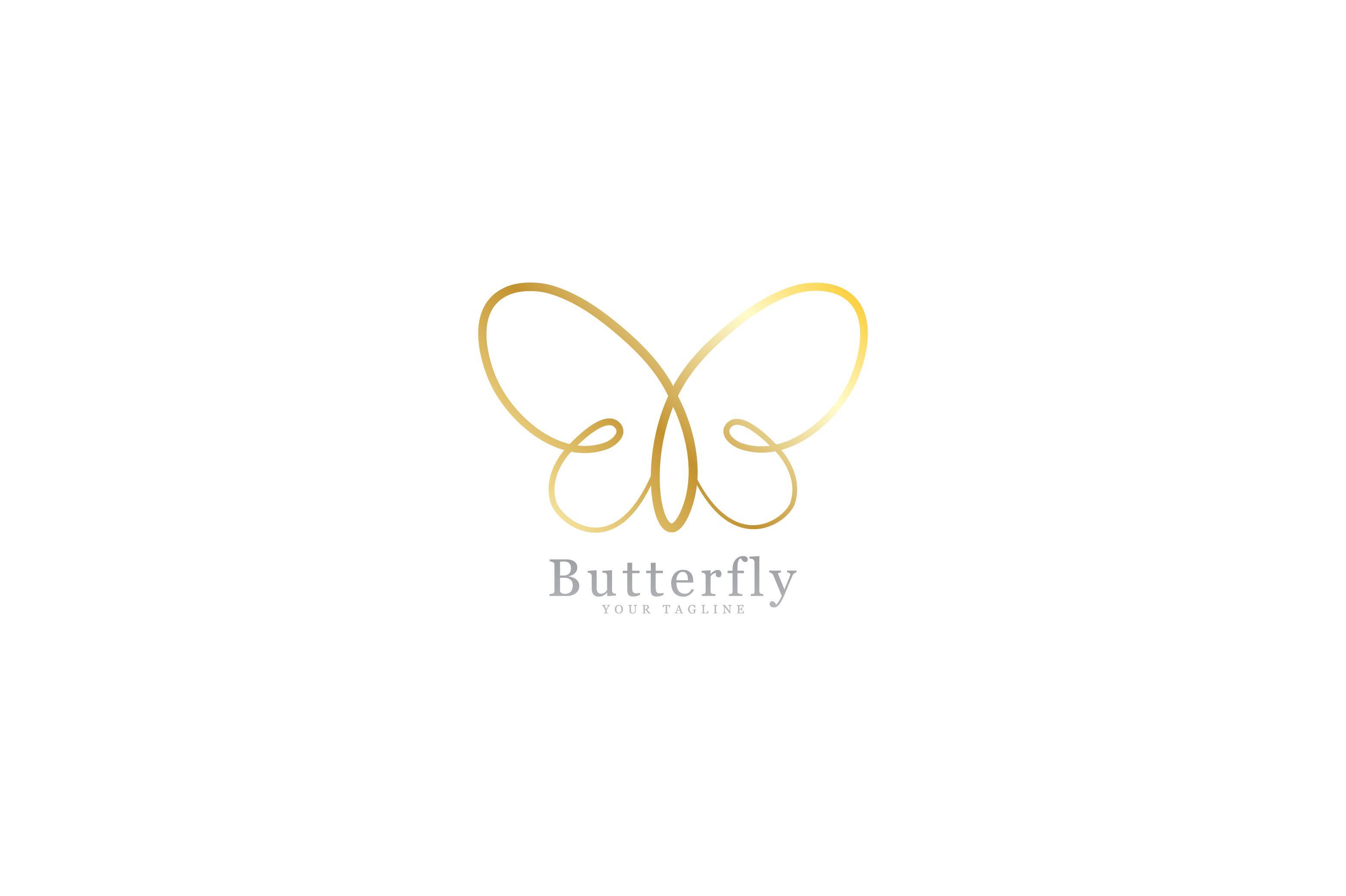 Gold Butterfly Logo - Golden butterfly logo design Graphic by sabavector - Creative Fabrica