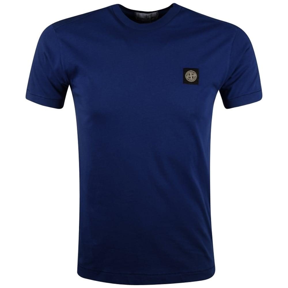 Blue Compass Logo - STONE ISLAND Stone Island Blue Compass Logo T-Shirt - Men from ...