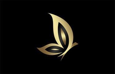 Gold Butterfly Logo - Gold Butterfly Photo, Royalty Free Image, Graphics, Vectors