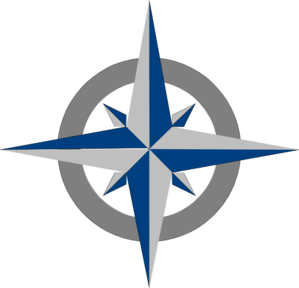 Blue Compass Logo - Compass Rose - Blue And Grey New Clip Art at Clker.com - vector clip ...