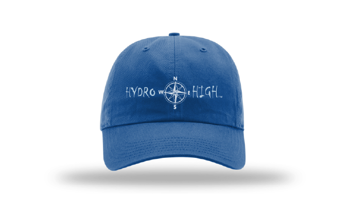 Blue Compass Logo - Hydro High Light Blue Compass Logo Cotton Hat