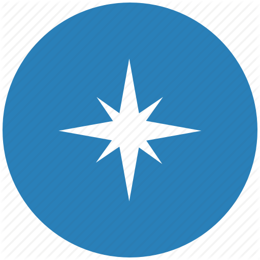 Blue Compass Logo - Blue, compass, navigation, round, way icon