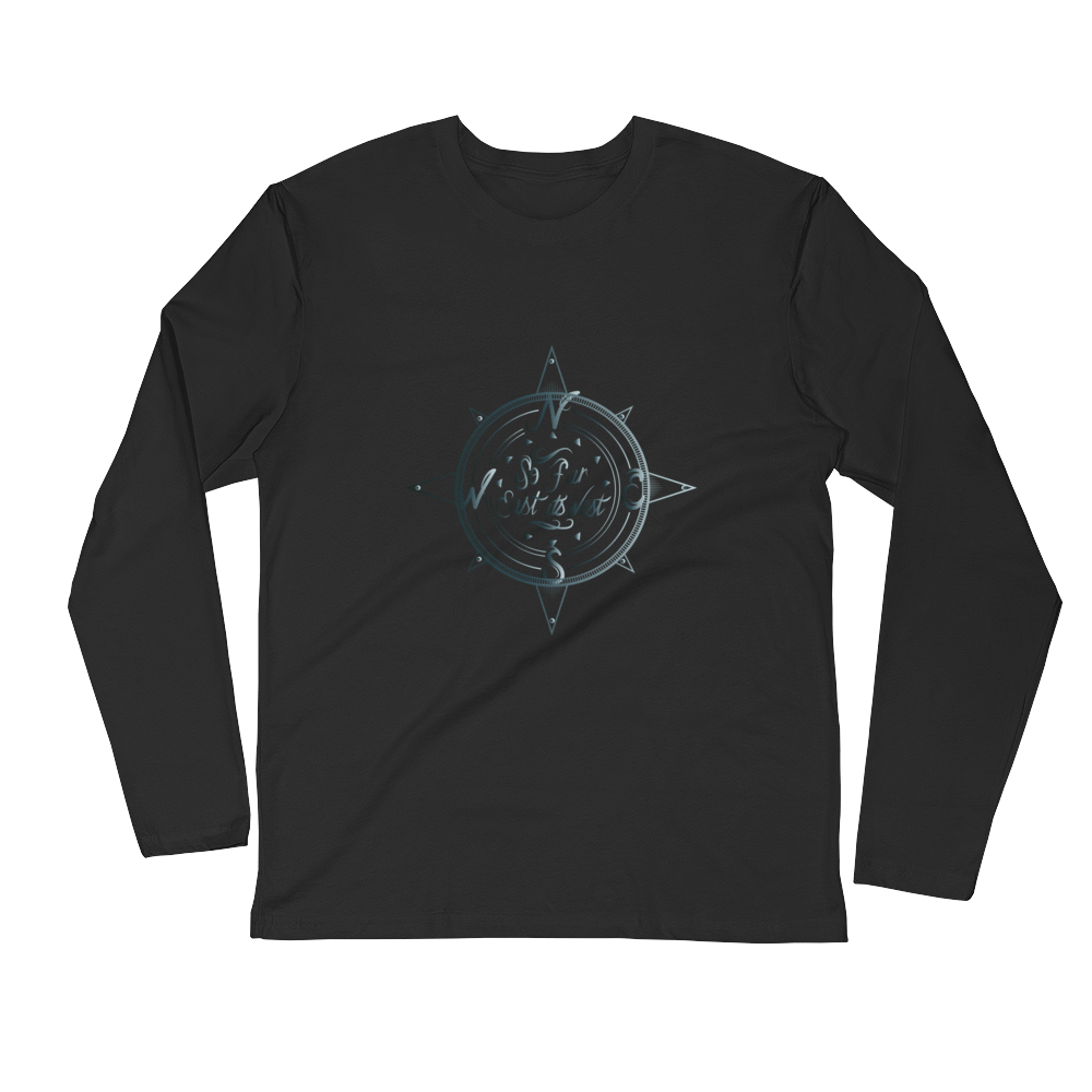 Blue Compass Logo - Blue Compass Logo Long Sleeve T-Shirt – So Far East It's West