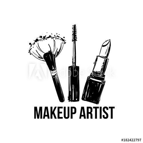 Mascara Logo - Makeup artist logo banner. Business card and logo concept. Beauty ...